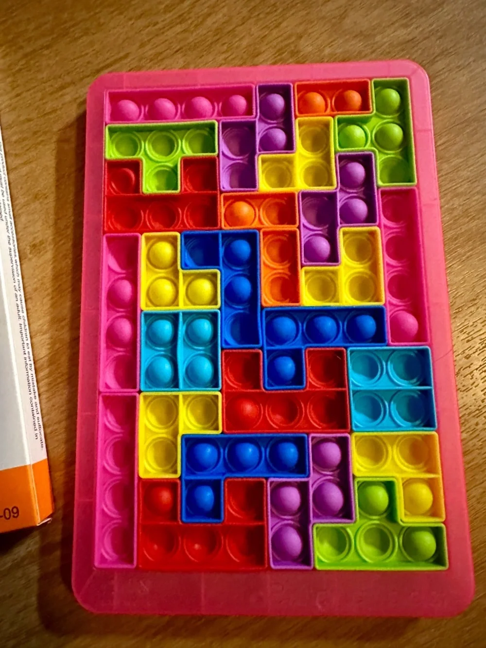NWT Pop It Tetris Puzzle Fidget Toy 27-Piece Building Block Sensory Game